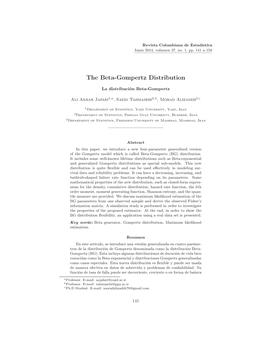 The Beta-Gompertz Distribution