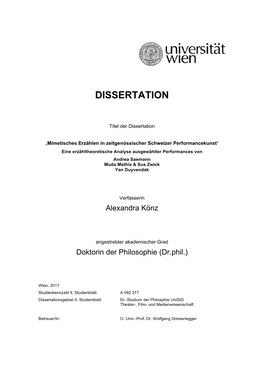 Dissertation