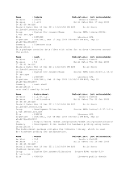 Version : 2009K Vendor: Centos Release : 1.El5 Build Date