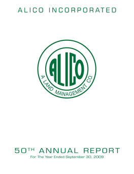 Alico Incorporated 50Th Annual Report