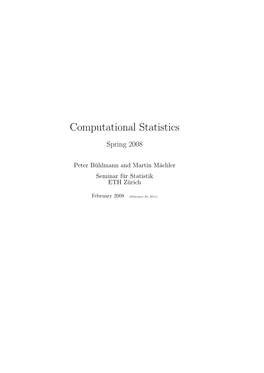 Computational Statistics