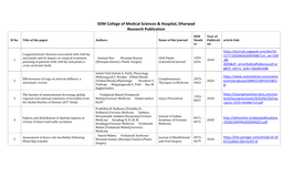 SDM College of Medical Sciences & Hospital, Dharwad Research