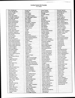 Cochise County Bird Checklist P