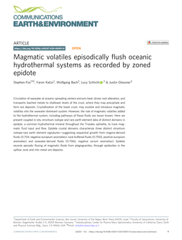 Magmatic Volatiles Episodically Flush Oceanic Hydrothermal Systems As