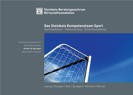 Das Steinbeis Kompetenzteam Sport Sportmediation – Teamcoaching – Emotionscoaching