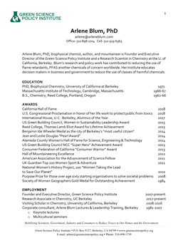 Arlene's Resume