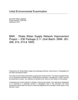 47254-003: Dhaka Water Supply Network Improvement