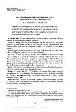 Covering Homotopy Properties of Maps Between C.W