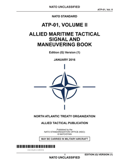 Atp-01, Volume Ii Allied Maritime Tactical Signal and Maneuvering Book