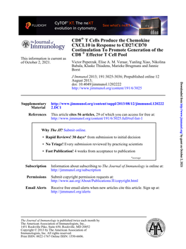 Effector T Cell Pool + CD8 Costimulation to Promote