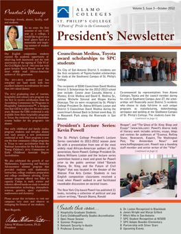 President's Newsletter