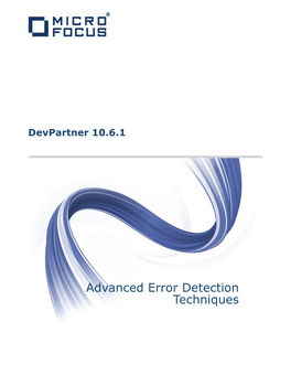 Devpartner Advanced Error Detection Techniques Table of Contents