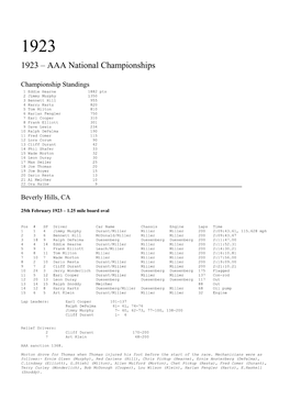 1923 – AAA National Championships