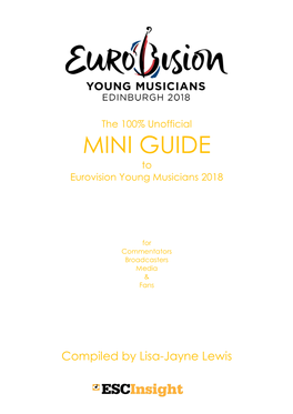 MINI GUIDE to Eurovision Young Musicians 2018