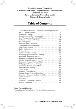 Table of Contents