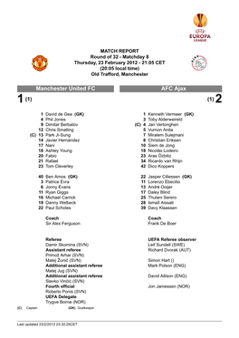 AFC Ajax Manchester United FC