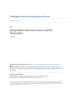 Jurisprudence Between Science and the Humanities Dan Priel