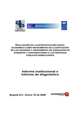 Evaluación De La Estratificación Socioeconómica Como Instrumento De Clasificación De Los Usuarios Y Herramienta De Asignación
