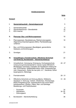 Seite Vorwort 4 I. Gemeindehaushalt – Gemeindepersonal 5 1