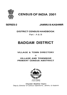 District Census Handbook, Badgam, Part XII-A & B, Series-2