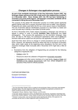 Changes in Schengen Visa Application Process