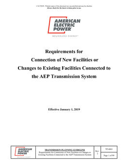 Interconnection Requirements