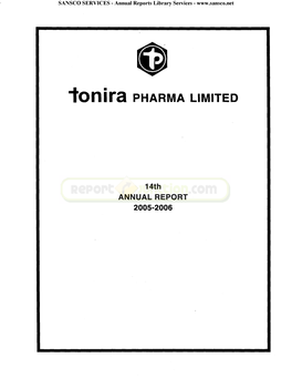 "Tonira PHARMA LIMITED