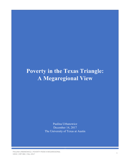 Poverty in the Texas Triangle: a Megaregional View