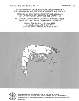 Synopsis of Biological Data on the White Shrimp Penaeus Setiferus