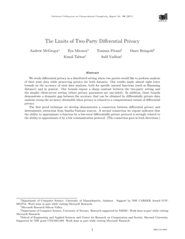 The Limits of Two-Party Differential Privacy