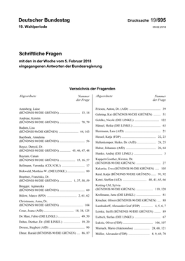 Drucksache 19/695 19