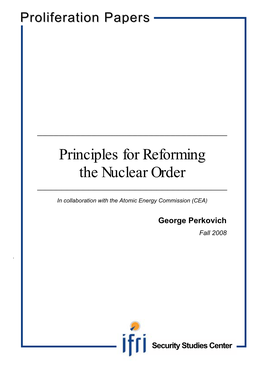 Principles for Reforming the Nuclear Order
