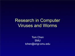 Research in Computer Viruses and Worms.Pdf