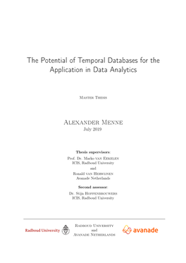 The Potential of Temporal Databases for the Application in Data Analytics