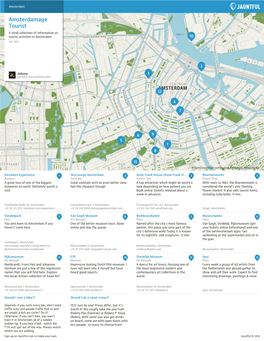 Amsterdamage Tourist a Small Collection of Information on Tourist Activities in Amsterdam