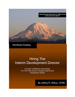 Hiring the Interim Development Director