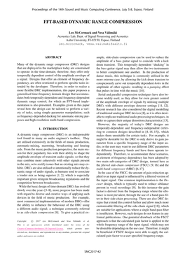 Fft-Based Dynamic Range Compression