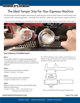 The Ideal Tamper Size for Your Espresso Machine