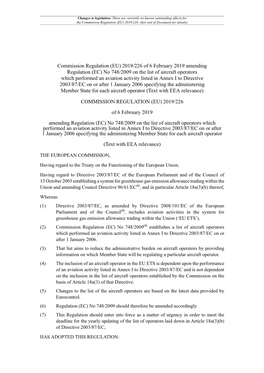 Commission Regulation (EU) 2019/226