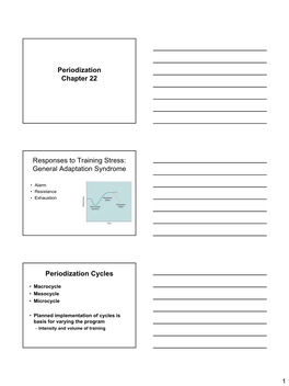 Periodization Baechle Chapter 22