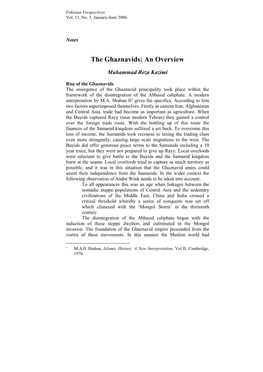 The Ghaznavids: an Overview