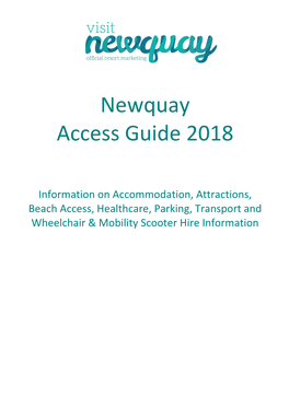 Newquay Access Guide 2018