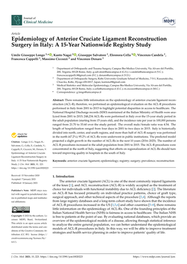 Epidemiology of Anterior Cruciate Ligament Reconstruction Surgery in Italy: a 15-Year Nationwide Registry Study