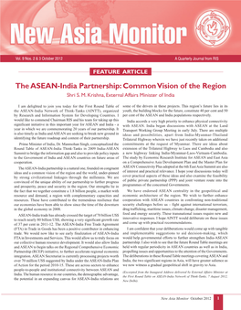 The ASEAN-India Partnership: Common Vision of the Region Shri S