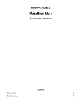 Marathon Man