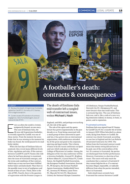 A Footballer's Death: Contracts & Consequences