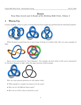 Knots and Knot Coloring