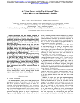 A Critical Review on the Use of Support Values in Tree Viewers and Bioinformatics Toolkits