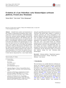 Early Kimmeridgian Carbonate Platform, French Jura Mountains