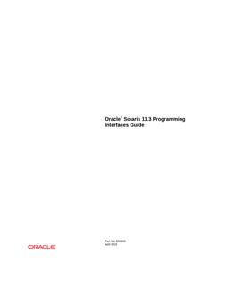 Oracle® Solaris 11.3 Programming Interfaces Guide